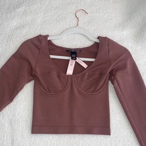 NWT Victorias Secret ribbed crop top with underwire, XS